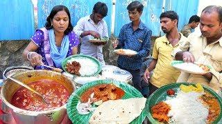 Hyderabadi Street Food Meals | Chicken Rice/Veg Rice/Chicken Chapathi @ 50 Rs Only | Best StreetFood