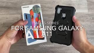 Samsung galaxy A11 case, COVRWARE Aegis Series Armor Holster Case with Built-in Screen Protector