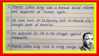 Write 10 Points English Essay on Martin Luther King | Easy 10 Lines Martin Luther King Essay