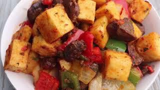 Make this liver & yam stir fry recipe for your family. Nigerian food.