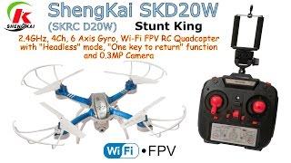 SKRC D20W (ShengKai SKD20W) 2.4GHz, 4Ch, 6 Axis Gyro, Wi-Fi FPV, Headless and 0.3MP Camera (RTF)