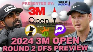 3M Open Round 2 Preview + Live chat : Draftkings DFS Showdown Strategy, Underdog + Prize Picks Props