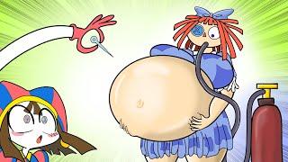 Ragatha's Gas-Powered Balloon Belly  Funny Inflation Mishap The Amazing Digital Circus