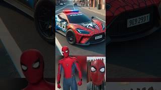 Superheroes but police car  Marvel & DC-All Characters #marvel #avengers#shorts
