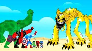 Rescue Team BaBy Hulk, Dead Pool, Captain From GIANT GOLD CATNAP : Who Is The King Of Super Heroes?