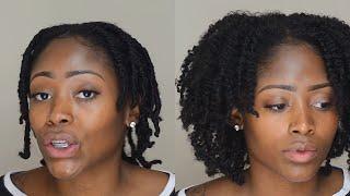 WATCH ME TAKE DOWN 2 WEEK OLD MINI TWISTS! | TWIST OUT ON 4B 4C HAIR!