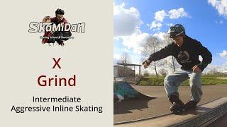 X Grind on Grind Boxes | Trick Clip | Intermediate | Aggressive Inline Skating | SkaMiDan