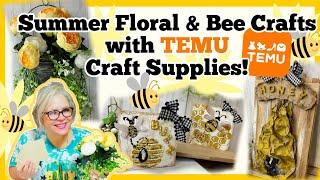 ️  Summer FLORAL & BEE Crafts || Let's Craft with TEMU Craft Supplies ️