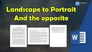 How to make Landscape & Portrait Page in same word document | Best Way