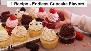 Make assorted Cupcakes USING 1 RECIPE! 