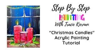 How To Paint "Christmas Candles" - Acrylic Painting Tutorial