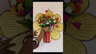 Very Amazing Flower vase making #creativevinii #flowers  #diy #craft #youtubeshorts
