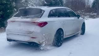 Cupra Leon ST 310 launch on snow