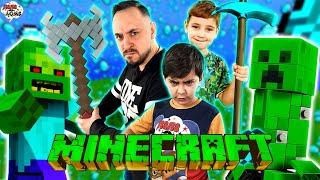 ПАПА РОБ И ЯРИК В ШКОЛЕ МАЙНКРАФТ + ПАПА РОБ И ЭРИК ИГРАЮТ В MINECRAFT НА ПАПА ДОМА!