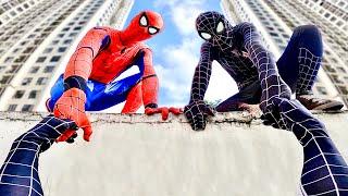 TEAM SPIDER-MAN vs VENOM Fighting Bad Guys In Real Life  (Action POV)