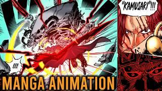 SHANKS VS KIDD FULL MANGA FIGHT ANIMATION - One Piece Manga