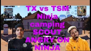 SCOUT ANGRY ON NINJA|| NINJA CAMPING || #scout #pubg #MAVI  #TFxgamer99+#