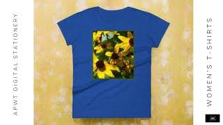 Women's T-Shirts - Women's Yellow Coneflowers Too T-Shirt - From APWT Digital Stationery #fashion
