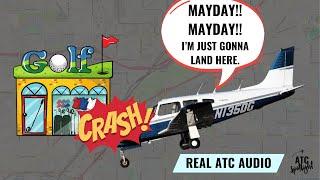 Mayday! Mayday!: ATC Audio Captures Piper Aircraft Crash Into Golf Shop