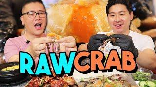 Why we left YouTube... raw marinated crab mukbang