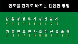 [우프 국어 상식] 16. 연도를 간지로 계산하는 쉬운 방법, 육십갑자, 천간, 지지