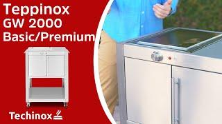 Teppinox GW2000 | Edelstahl-Grillwagen mit integriertem 2.000 W Teppan-Grill| Techinox