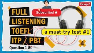 Full TOEFL Listening ITP Practice Test Series volume 1 question 1 50 with answers (package 4)
