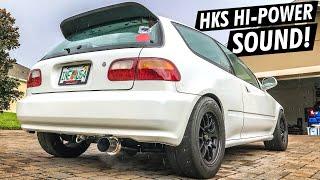 HKS Hi-Power Exhaust PURE SOUND CLIPS | Civic First Drive