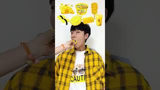 Random Yellow food MUKBANG #shorts