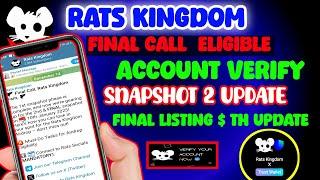 Rats kingdom Tg & Listing l Rats kingdom Verify Account l Rats kingdom Snapshot 2 Update l Rats