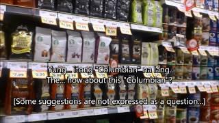 Learn Tagalog (Filipino) Conversation 7: At the supermarket, English Tagalog subtitles