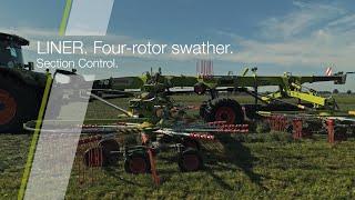 CLAAS | LINER. Four-rotor swather. Section Control.