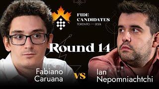 Round 14 | Fabiano Caruana vs Ian Nepomniachtchi | FIDE Candidates 2024