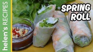 How to make Vietnamese Fresh Spring Roll (GOI CUON) | Helen's Recipes