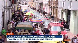 Movimiento comercial en Quito en primer día de feriado