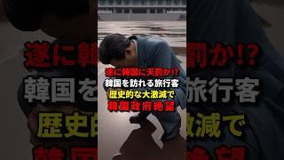 「遂にあの国に天罰が」韓国を訪れる旅行客が歴史的な大激減　 #海外の反応 #日本 #shorts