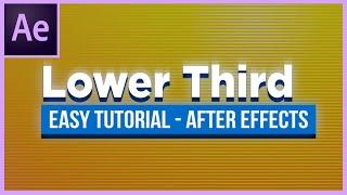 How to Create an Easy Lower Third in After Effects CC 2020