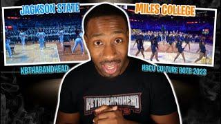 BandHead REACTS to Jackson State  vs Miles College - HBCU Culture Battle of the Bands (2023)