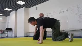 Floor rolls with pressure point work with Yuri Sheshukov Andrey Karimov