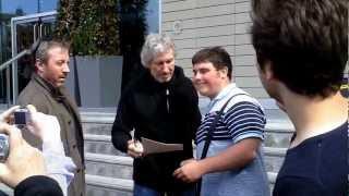 Roger Waters signing autographs