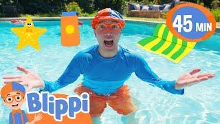 Blippi Has A Crazy Pool Party!! | Fun Summer Activities for Kids | Educational Videos for Families