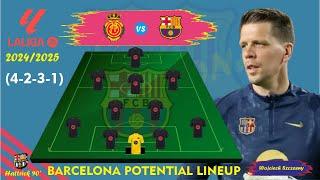  MALLORCA VS BARCELONA  BARCELONA PREDICTED LINE UP WITH Wojciech Szczęsny  LA LIGA 2024/2025