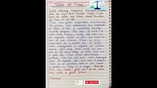 Value of time l speech on value of time l essay on value of time l essay on importance of time