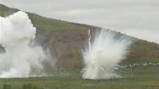 US Army - Artillery barrage exploding