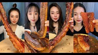 ASMR Chinese Mukbang Eating Crispy Crunchy Pork Belly脆皮五花肉吃播［Eating Sounds］#2