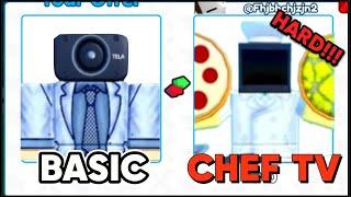 Basic To Chef TV Man in Roblox Toilet Tower Defense..