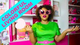 COLORFUL HOME TOUR  - how to decorate your living room home decor interior design  - COLORMECOURTNEY