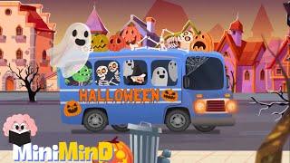 Wheels on the Bus - Halloween Version | MiniMinD Kids Songs and Nursery Rhymes