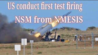 US conduct first test firing of Naval Strike Missile from NMESIS