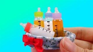 DIY MINIATURE Milk Bottles and Orange Juice Realistic Hack and Craft !